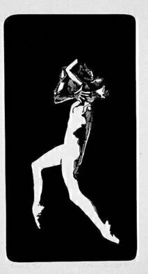 Youri Messen-Jaschin, 'Danse V', 1978, original Printmaking Woodcut, 17 x 32  cm. Artwork description: 4518 Xyolography 1/ 15(r) 1978 by Prolitteris Po. Box CH. - 8033 Zurich(c) 1978 by Youri Messen- Jaschin Switzerland...