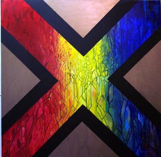 Michael Griesgraber; X Marks The Spot II, 2003, Original Painting Acrylic, 48 x 48 inches. Artwork description: 241 One of a series of 48