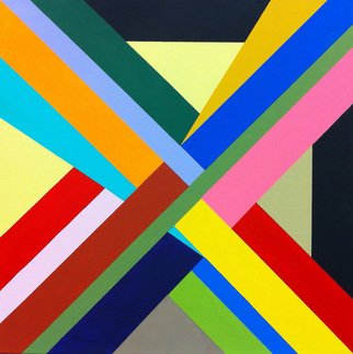 Michael Griesgraber; X Series 1, 2012, Original Painting Acrylic, 24 x 24 inches. Artwork description: 241    X colorful geometric abstraction   ...