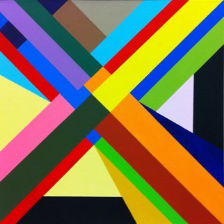 Michael Griesgraber; X Series 2, 2012, Original Painting Acrylic, 24 x 24 inches. Artwork description: 241     X colorful geometric abstraction    ...
