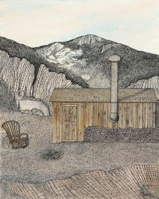 Michael Rusch; 3rd Miners Camp Triptych, 1999, Original Mixed Media, 16 x 20 inches. Artwork description: 241 Place in Nature( with broken chair)In the daily searching for future rewards, you might already found what your looking for....