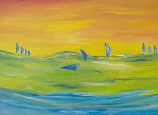 Michael Puya, 'Somewhere At The Sea', 2005, original Painting Acrylic, 27 x 20  x 1 inches. Artwork description: 2793 Subtitle: En alguna parte en el mar....