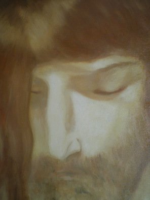 Mya Miyadri Miguel Moya Adriano; Christ, 2005, Original Painting Oil, 35 x 46 cm. Artwork description: 241  Religion. ...