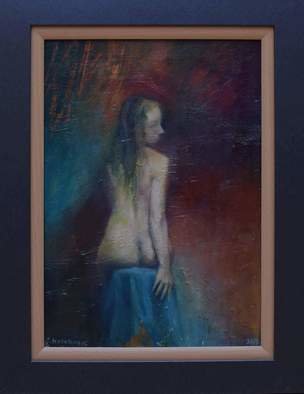 Sinisa Mihajlovic; Otkrivena, 2013, Original Painting Oil, 37 x 48 cm. Artwork description: 241 oil on cardboard 2013, nude, erotic, women, painting, fine ...