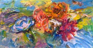Milton Schaefer; Floral Decor, 2020, Original Painting Acrylic, 150 x 80 cm. Artwork description: 241 Inspired on my flowers...