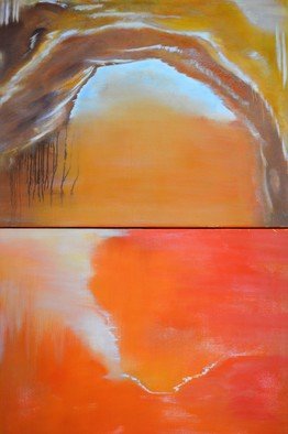 Laurie Rubell; Untitled, 2016, Original Painting Oil, 42 x 58 inches. Artwork description: 241  Diptych, oilpainting ...