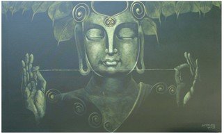 Mopasang Valath; Meditating Budha, 2008, Original Painting Acrylic, 60 x 36 inches. Artwork description: 241  acrylic on canvas ...