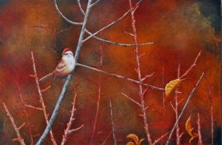 Mike Ross; Tree Sparrow, 2015, Original Painting Oil, 36 x 24 inches. Artwork description: 241  Tree sparrow, sparrow, song birds, small birds, 24