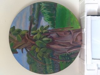 Philip Riley; Haleiwa, 2003, Original Painting Acrylic, 29 x 29 inches. Artwork description: 241 Old painting from Haleiwa Hawaii on round wood frame...
