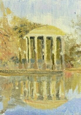 Michael Garr; Bandstand Study, 2023, Original Painting Oil, 5 x 7 inches. Artwork description: 241 small study for bandstand...