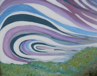 Nichole Gabriel; Distance, 2020, Original Painting Acrylic, 11 x 14 inches. Artwork description: 241 listing to one of my favorite albums had me create what I saw in the music, envisioning a pattern like sky over a hill. ...