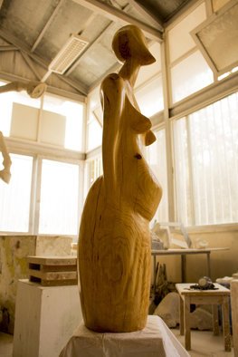 Nadine Amireh; Untitled, 2014, Original Sculpture Wood, 23 x 115 cm. Artwork description: 241 Cypress Wood...