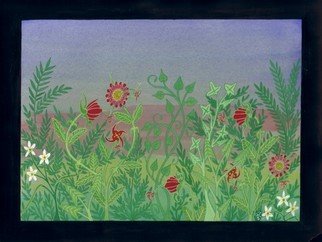 Teresa Sherwin; Flowers, 2001, Original Drawing Gouache, 10.5 x 8 inches. Artwork description: 241   Gouache on Fabriano Uno  140 lb. paper.                 ...