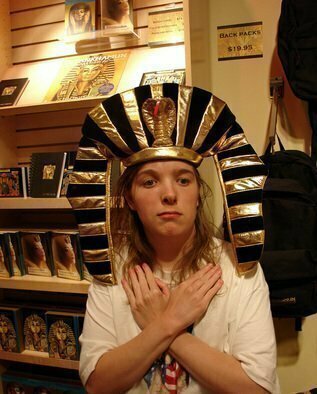 Nancy Bechtol, 'Like An Egyptian', 2006, original Photography Other, 11 x 17  x 1 cm. Artwork description: 7455  Visiting the King Tut show at the Field Museum, family fun at the store for Tut items. ...