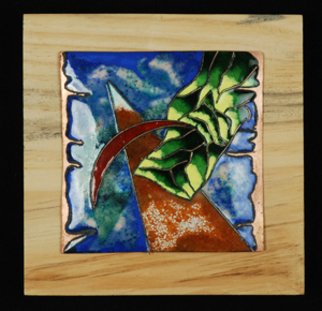 Nayna Shriyan; Seascape 2, 2008, Original Enameling Vitreous, 13 x 13 cm. Artwork description: 241  These are a series of two panels with the colors of the sea. ...