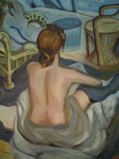 Neslihan Soner; La Toilette, 2006, Original Reproduction, 60 x 80 cm. Artwork description: 241 A reproduction of Henri de Toulouse- Lautrecs La Toilette. ...
