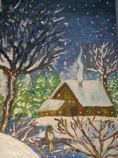 Neslihan Soner; Winter, 2016, Original Painting Oil, 23.5 x 34.5 cm. 