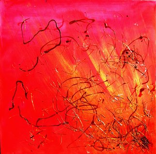 Fatma Neslihan Oner; One Of The My Red Day, 2009, Original Painting Acrylic, 120 x 120 cm. Artwork description: 241   Acrylic on canvas mixed media    ...