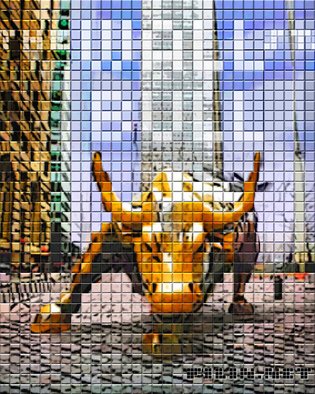 Oleg Filin; The Wall St Bull, 2017, Original Photography Mixed Media, 80 x 100 cm. Artwork description: 241 AVAILABLE IN PRINTS only  the artwork is presented by a PREVIEW image at absolutearts. com and  available in high- quolity wall art prints at another art trading web- sites in different mediums and sizes: acrylic, aluminium, acrylic glass   from 10x20 cm through 100 cm. My additional SHOPS ...