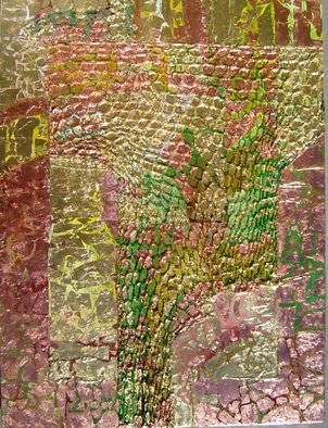 Oksana Davyda; Earth, 2008, Original Painting Oil, 30 x 40 inches. Artwork description: 241  Oil on canvas, gold leaf ...