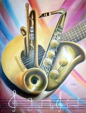 Smith Olaoluwa; MUSIC, 2010, Original Painting Oil,   inches. 