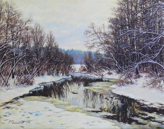 Petr Parkhimovitch; Small River Arrived, 2014, Original Painting Oil, 75 x 60 cm. Artwork description: 241 Original paintingOil on canvasThe artwork on the stretcher, without a frame, signed on the front and back side, has a Certificate of Authenticity, certified by expertise.Offer your price. ...