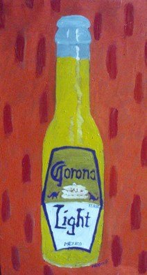 Patrice Tullai; Corona Light, 2008, Original Painting Oil, 17 x 31 inches. Artwork description: 241   oil on canvas painting of bottle of corona light.    ...