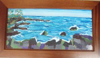 Patrice Tullai, 'hihimanu', 2007, original Painting Oil, 28 x 14  x 2 inches. Artwork description: 1911  oil painting on koa wood, with koa wood frame of 