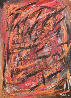 Paul Jace; Fire, 2010, Original Painting Acrylic, 24 x 30 inches. Artwork description: 241   Air Water Fire Earth Landscape Tribal Snakes Animals African Dog Ancestors Aboriginal Magic Sea Cute   ...