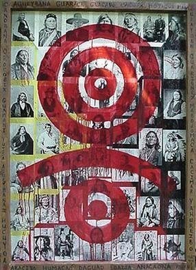 Pedro Martin De Clet; Portrait De Genocide, 2004, Original Collage, 4 x 5 feet. Artwork description: 241  Mixed- Media collage on plexi- glass. ...
