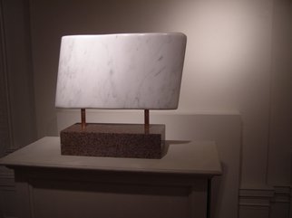 Phil Parkes; Flow   Marble And Granite, 2007, Original Sculpture Stone, 24 x 22 inches. Artwork description: 241  Beautiful simple flowing white Vermont marble mounted 'suspended' above granite base ...