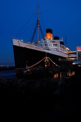Timothy Oleary; Queen Mary Evening, 2008, Original Photography Other, 11 x 14 inches. Artwork description: 241  The Queen glistens at night ...
