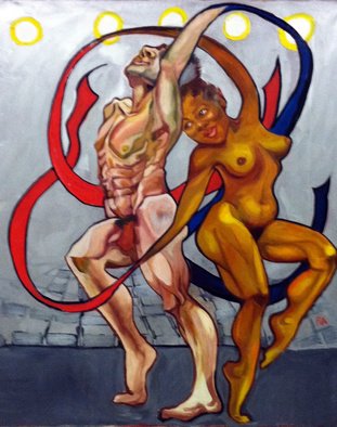 Pia Distefano; Ribbon Dancers, 2012, Original Painting Oil, 5 x 6 feet. Artwork description: 241                Copyright 2012 PiA DiStefano               ...