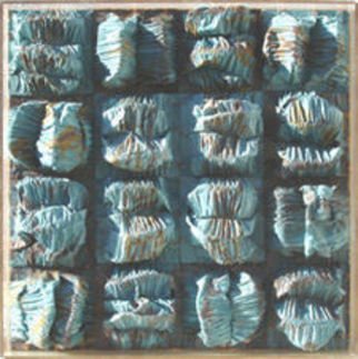 Pierrette Vergne; Verrouillage, 2008, Original Paper, 50 x 50 cm. Artwork description: 241 Modular piece based on degradation/ rust. Part of the Janus Collection ...
