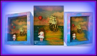 Olesya Novik; The Sea 3d, 2015, Original Mixed Media, 14 x 17 cm. Artwork description: 241   sea, 3d picture, three- dimensional image, optical illusion, living picture, unique painting, exclusive , luxury, 3d art, resin,      ...