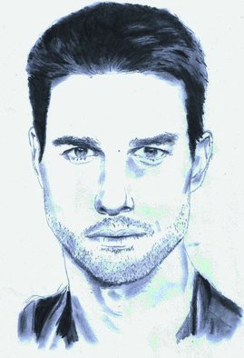 Paul Jones; Tom Cruise, 2014, Original Drawing Pencil, 25 x 35 cm. 