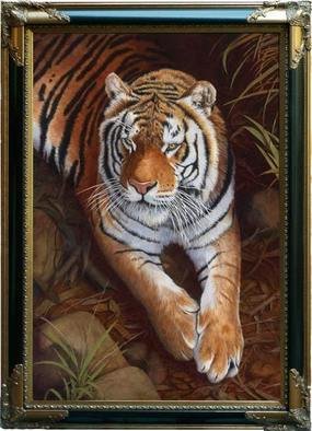 Stephen Powell; Bengal Tiger, 2007, Original Painting Oil, 60 x 90 cm. Artwork description: 241  Bengal Tiger  ...