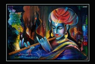 Prakash Patil, , , Original Painting Acrylic, size_width{LORD_KRISHNA-1479217108.jpg} X  