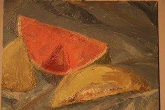 Racheal Yang; Watermelon, 2008, Original Painting Oil, 12 x 9 inches. 