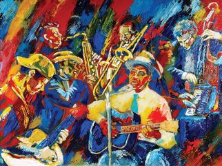 Ralph Megginson; Blues Session, 2016, Original Painting Acrylic, 48 x 36 inches. Artwork description: 241 Acrylic painting on canvas ...