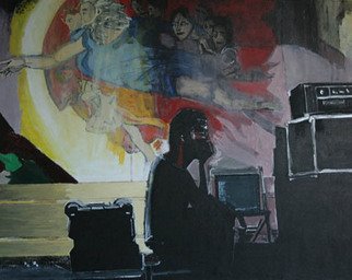 Dana Smith; Ajay At Mad Art, 2008, Original Painting Acrylic, 24 x 30 inches. 