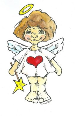 Renata Lombard; Little Angel, 2011, Original Watercolor,   inches. 