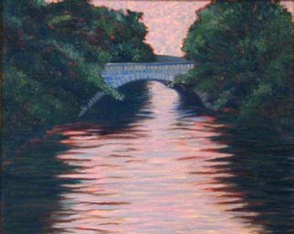 Renee Rutana, 'Connection', 2001, original Painting Oil, 30 x 24  inches. Artwork description: 2307 This is another piece from my home town, Uxbridge, Massachusetts. It is a bridge over the Blackstone River, thus as its name suggests, this is my 