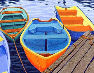 Renee Rutana, 'In Good Company', 2007, original Painting Acrylic, 20 x 16  x 1 inches. Artwork description: 1911  Another painting from my Rowboats series. This was recently sold, but I liked the colors and wanted to show it. ...