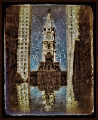 Robert Reinhardt; City Hall, 2017, Original Digital Art, 20 x 24 inches. Artwork description: 241 City Hall, Philadelphia, Historic, Broad St. , Architecture...