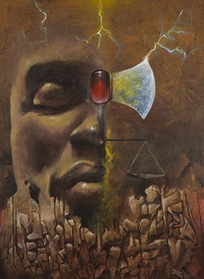 Jair Rhuys; Orixa Xango, 2014, Original Painting Acrylic, 60 x 80 cm. Artwork description: 241 This is a series of works with a very personal vision of these African Divinities . . . without commitment with pre- conceived images, only a humanized and respectful representation of these High Energies...
