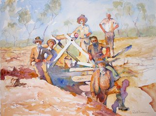 Roderick Brown, 'Opening Hannans Brownhill', 2010, original Watercolor, 24 x 18  x 1 inches. Artwork description: 1758 The painting is based on a photo titled i? 1/2Opening of Hannani? 1/2s, Brown Hilli? 1/2 cc 1894FromTechnological Survey Of The Golden MilePublished byWestern Australian School of MinesThe scene is most likely the beginnings of the main shaft at Hannani? 1/2s Brown Hill. This shaft is located on the ...