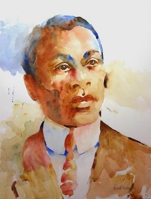 Roderick Brown, 'Strength Of Character And...', 2006, original Watercolor, 12 x 16  x 1 inches. Artwork description: 2103 I was inspired by a small black & white photo of Oscar Micheaux ( 1884- 1951)  and painted this portrait. I strived to get the strength of character and vision into  the eyes. ...