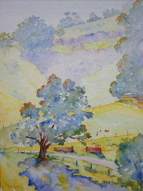 Roderick Brown, 'View From Rogers Cottage', 2008, original Watercolor, 12 x 16  inches. 