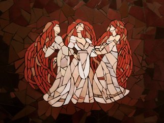 Rose Shahgholiabasi; Sisters, 2016, Original Mosaic, 20 x 16 inches. 